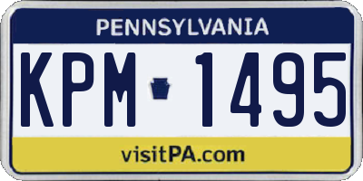 PA license plate KPM1495