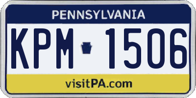 PA license plate KPM1506