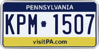 PA license plate KPM1507