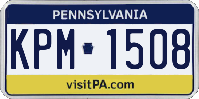 PA license plate KPM1508