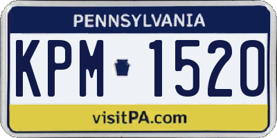 PA license plate KPM1520