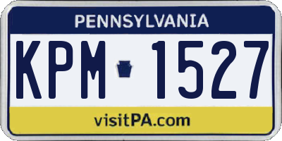 PA license plate KPM1527