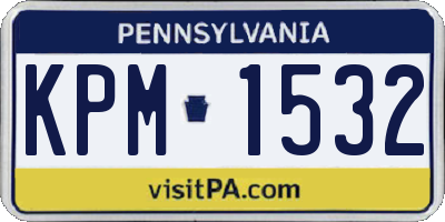 PA license plate KPM1532