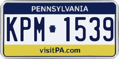 PA license plate KPM1539