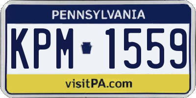 PA license plate KPM1559