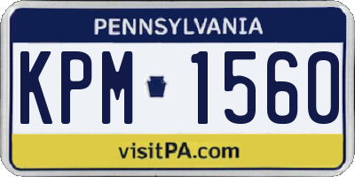 PA license plate KPM1560