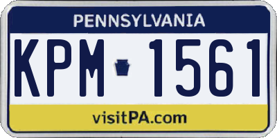 PA license plate KPM1561