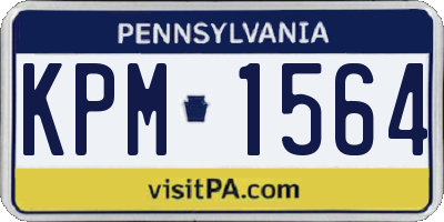 PA license plate KPM1564