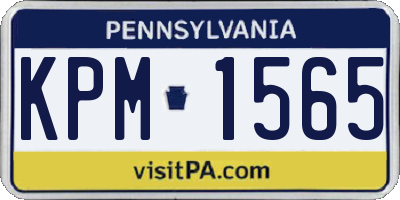 PA license plate KPM1565