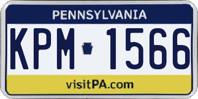 PA license plate KPM1566