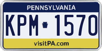 PA license plate KPM1570