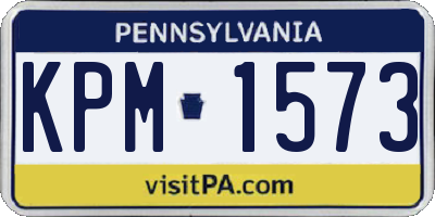 PA license plate KPM1573