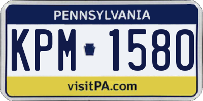 PA license plate KPM1580