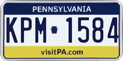 PA license plate KPM1584
