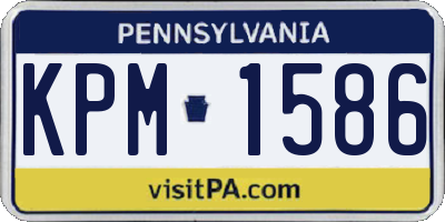 PA license plate KPM1586