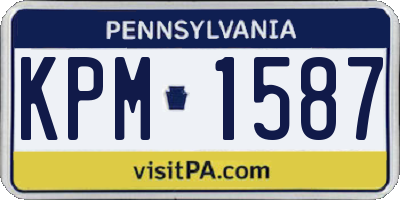 PA license plate KPM1587