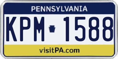 PA license plate KPM1588