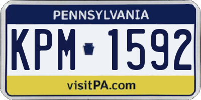 PA license plate KPM1592