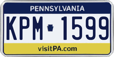 PA license plate KPM1599