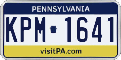 PA license plate KPM1641
