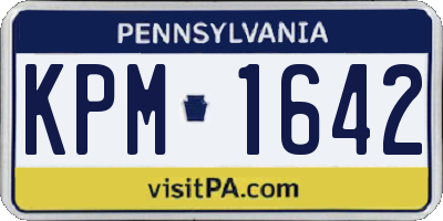 PA license plate KPM1642
