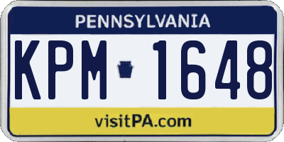 PA license plate KPM1648
