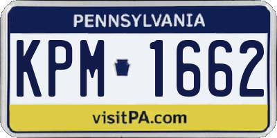 PA license plate KPM1662