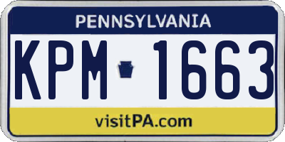 PA license plate KPM1663