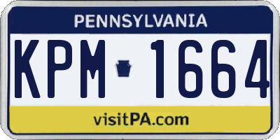 PA license plate KPM1664