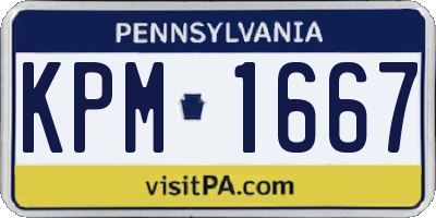 PA license plate KPM1667