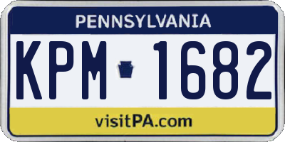 PA license plate KPM1682
