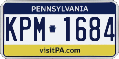 PA license plate KPM1684