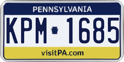 PA license plate KPM1685
