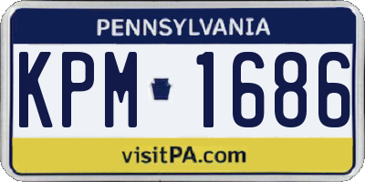 PA license plate KPM1686