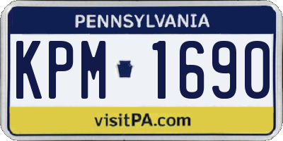 PA license plate KPM1690