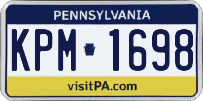 PA license plate KPM1698