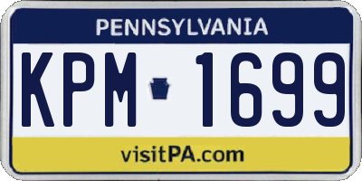 PA license plate KPM1699