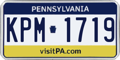 PA license plate KPM1719