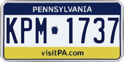PA license plate KPM1737