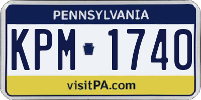 PA license plate KPM1740