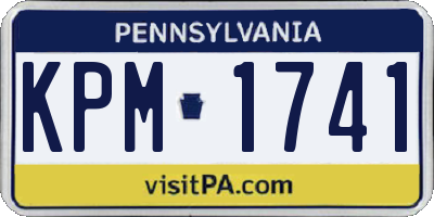 PA license plate KPM1741
