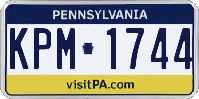 PA license plate KPM1744