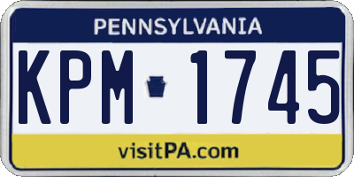 PA license plate KPM1745