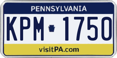 PA license plate KPM1750