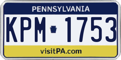 PA license plate KPM1753