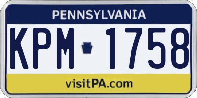 PA license plate KPM1758