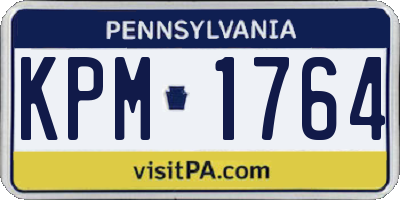 PA license plate KPM1764