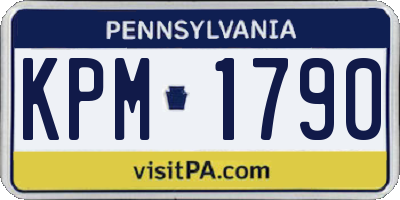 PA license plate KPM1790