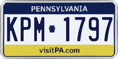 PA license plate KPM1797