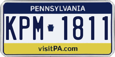PA license plate KPM1811